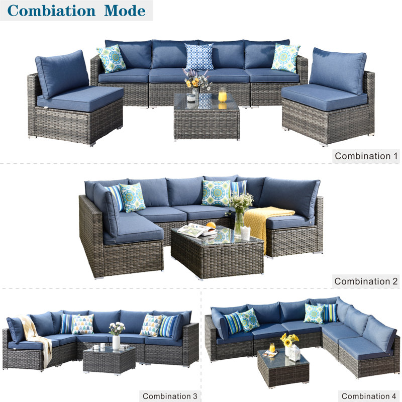 Latitude Run® 5 Piece Sectional Seating Group with Cushions & Reviews
